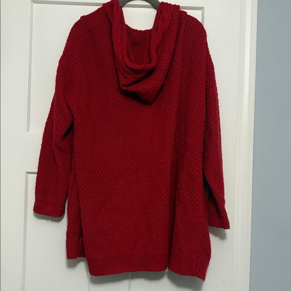 Christopher & Banks red knit cardigan size: L - Picture 7 of 7